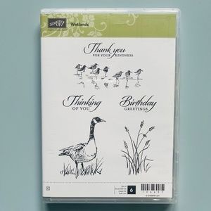SOLD - Stampin' Up! Wetlands Rubber Stamp Set NEW